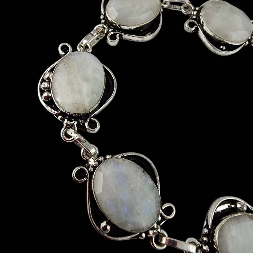 Artisan Silver Moonstone Link Bracelet